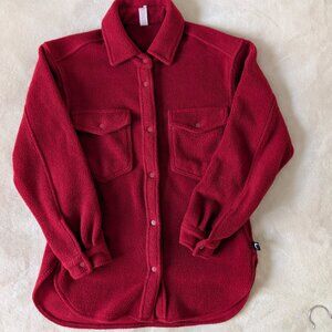 3/$30 ZYIA Bold red thick fleece shacket